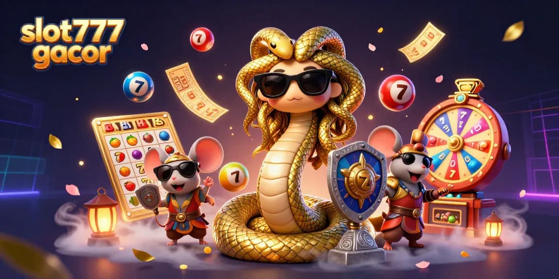 Menangkan permainan slot777 gacor dengan Medusa dan mouse berperisai di platform kasino digital.