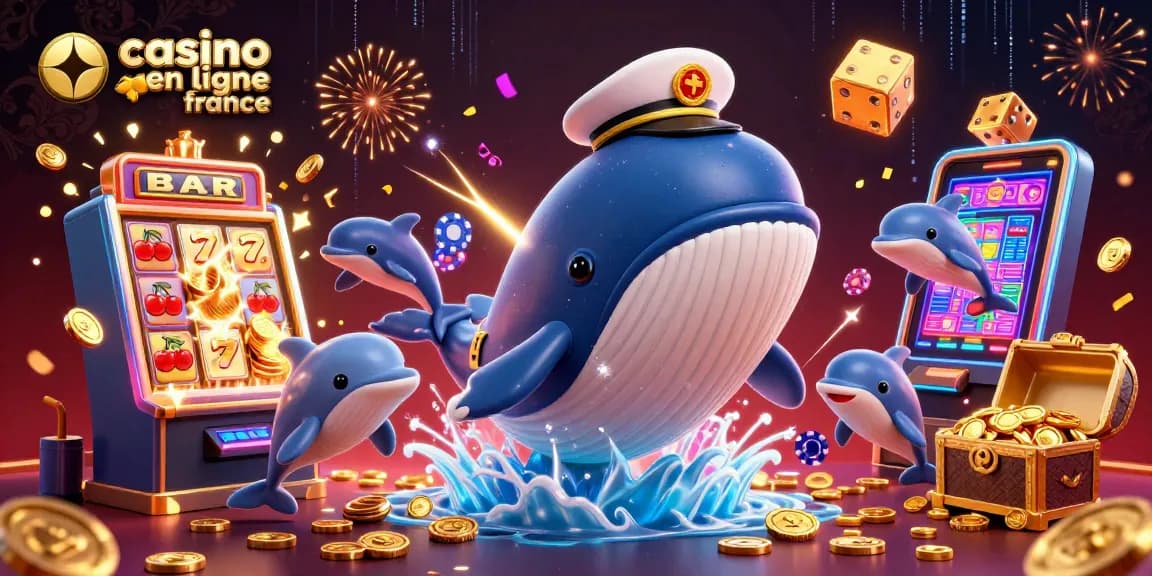 Experience excitement at the casino en ligne france with a whale, narwhal, and dolphins playing amidst jackpots.