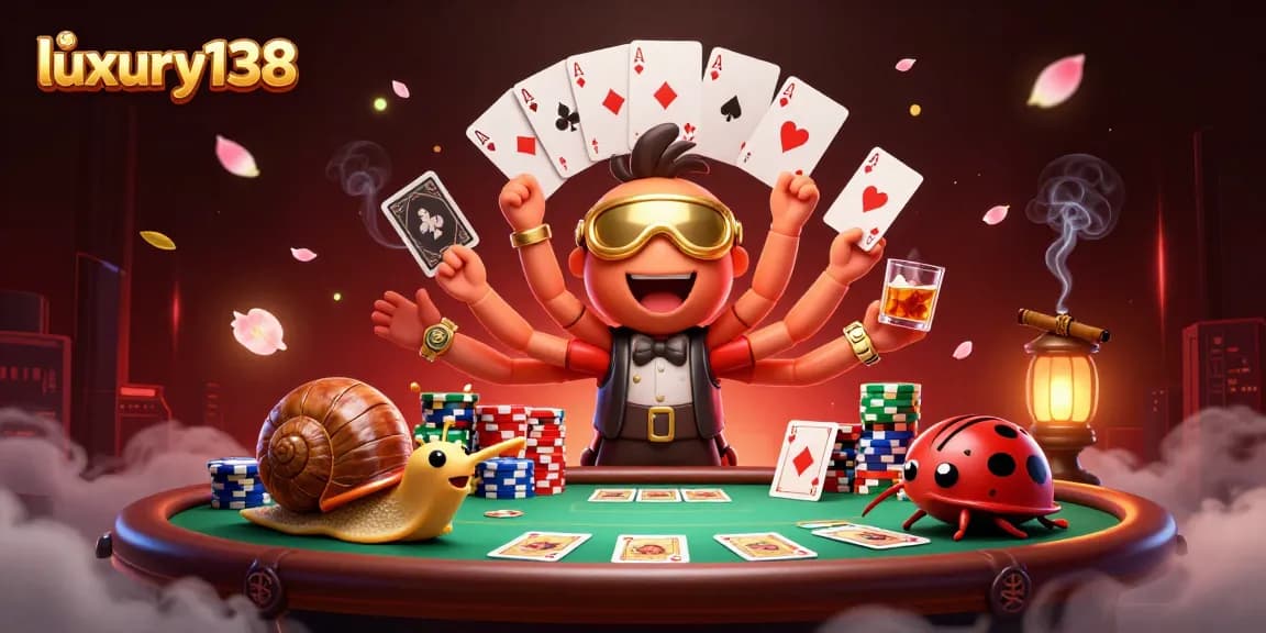 Experience dynamic gambling excitement with luxury138 at a vibrant casino scene.