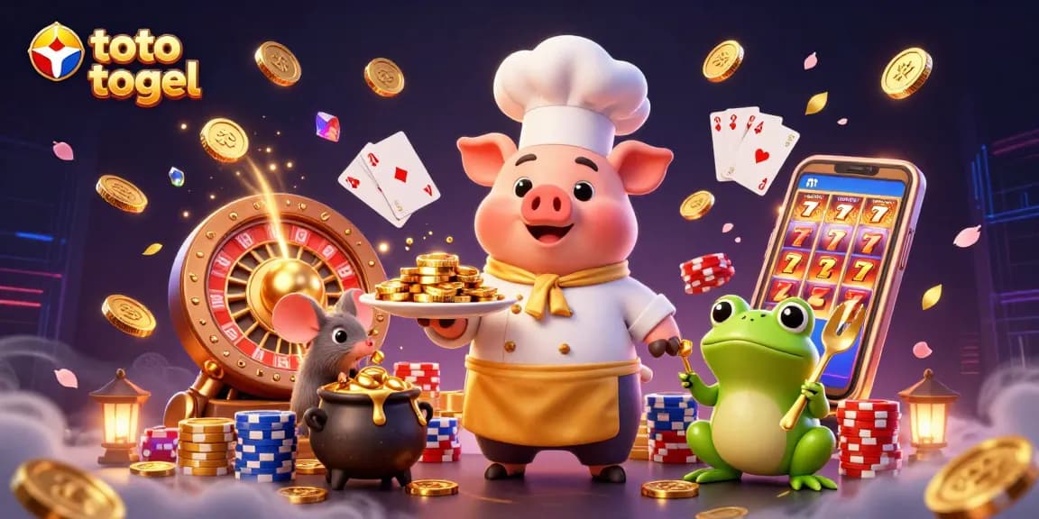 Play and win with toto togel online featuring exciting elements like gold coins and vibrant games.