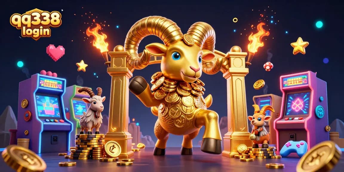 Engage in thrilling gaming with qq338 login among golden themed elements and dynamic arcade features.