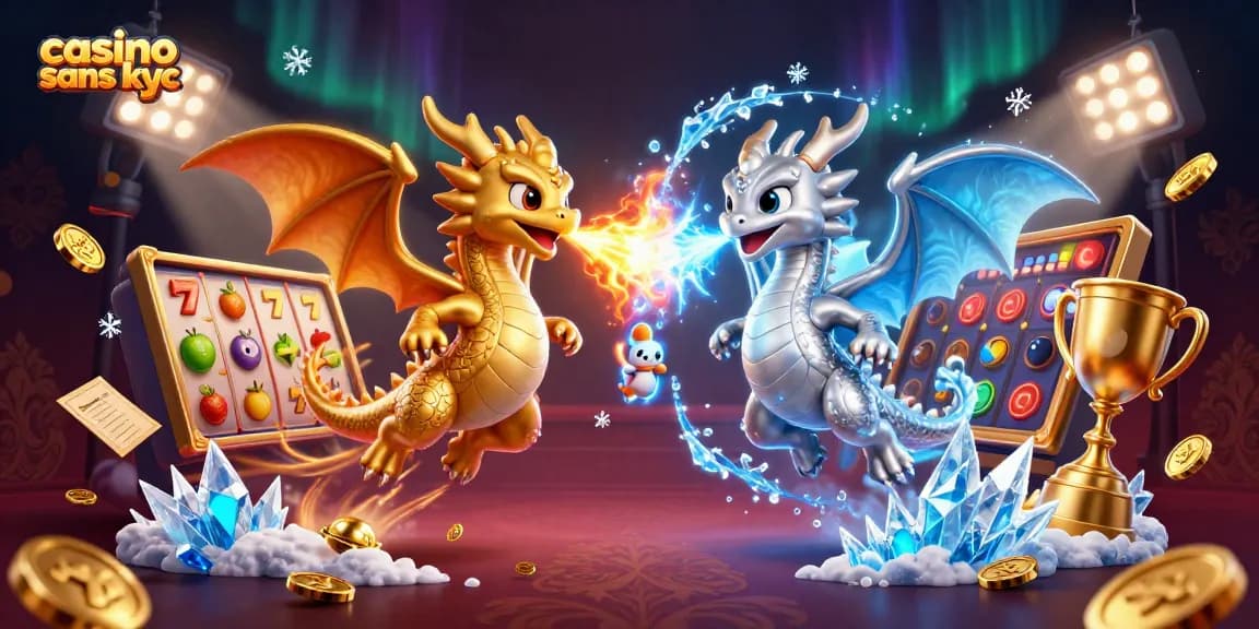Jouer à un casino sans KYC avec des dragons et des éléments de jeu dynamiques.