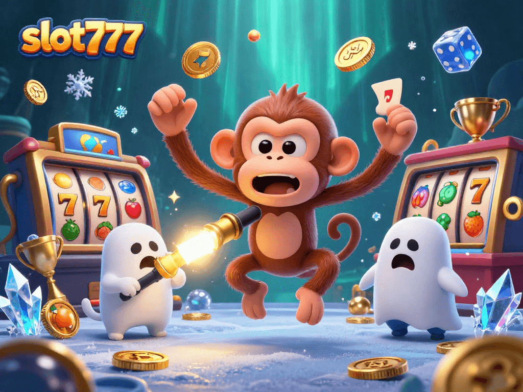 Experience thrilling gameplay with slot777 in a haunted casino scene featuring dynamic, vibrant characters.