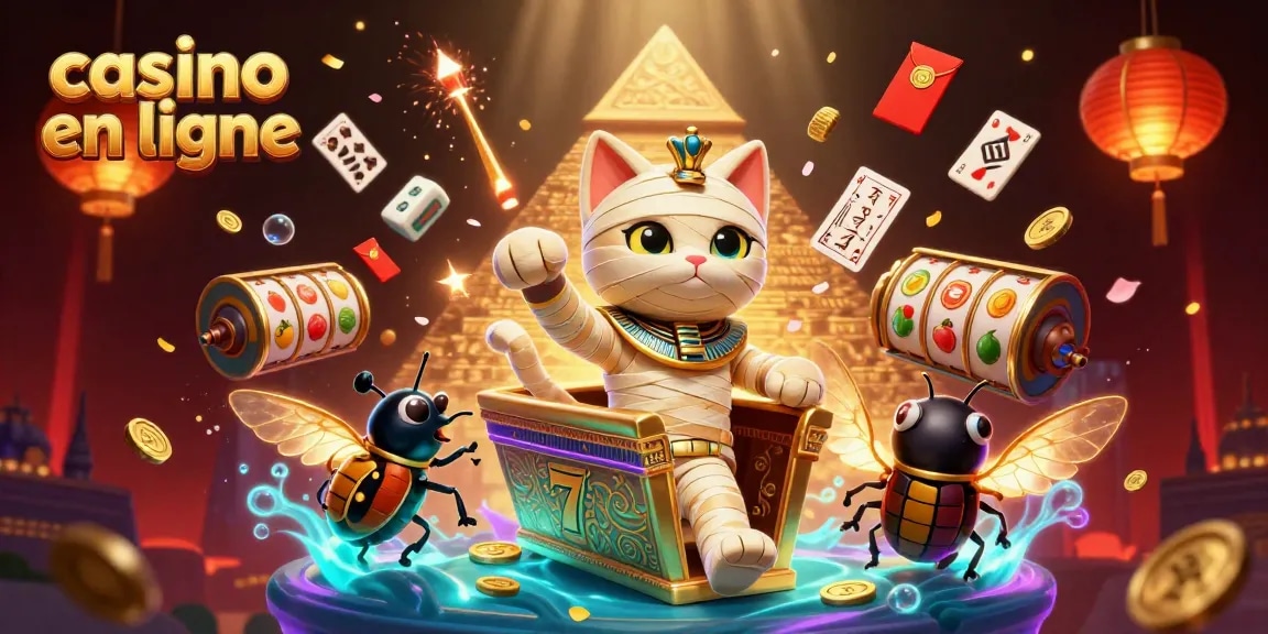 Profitez de jeux passionnants dans un casino en ligne avec notre illustration dynamique.