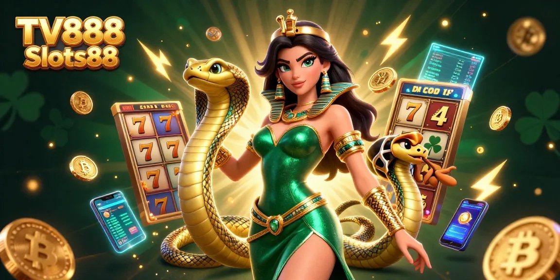 Spin and win with TV888 Slots88, featuring exciting slot machines and cryptocurrency elements.