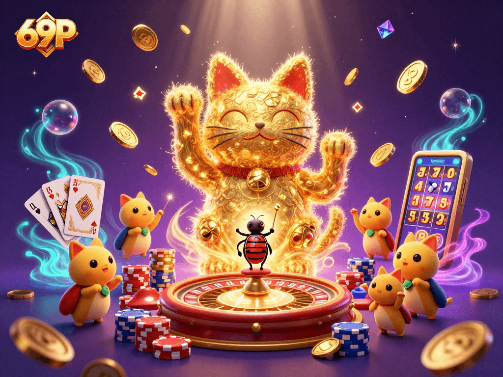 Explore o fascinante mundo dos jogos com a 69P, onde um gato da sorte se destaca.