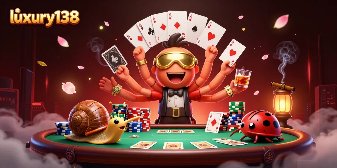 Experience dynamic gambling excitement with luxury138 at a vibrant casino scene.