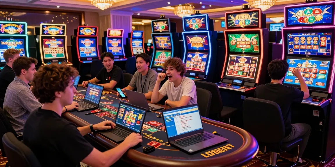 Experience the excitement of 鉅城娛樂 through diverse gaming with players enjoying classic and modern games in a vibrant online casino setting.