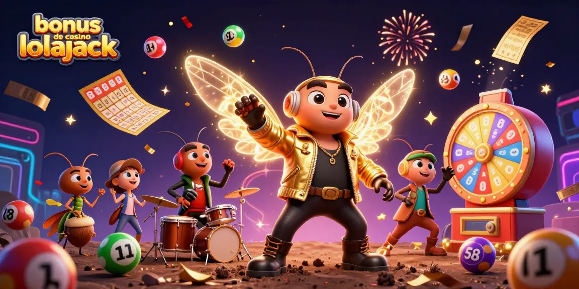 Profitez du bonus de casino lolajack avec nos personnages de jeux animés entourés d'éléments festifs et dynamiques.