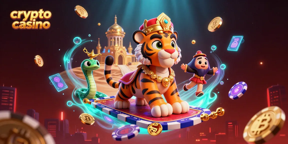 Jouez au crypto casino avec des personnages colorés et des éléments de jeu dynamiques, offrant une expérience ludique.