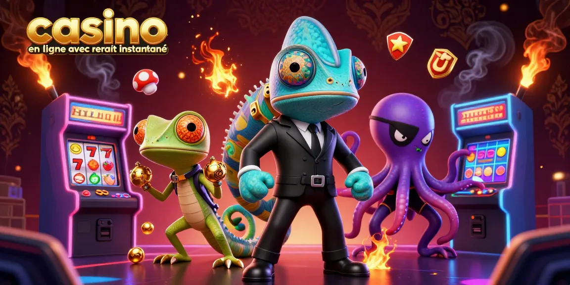 Jouez au casino en ligne avec retrait instantané, avec des agents secrets et des machines à sous colorées.
