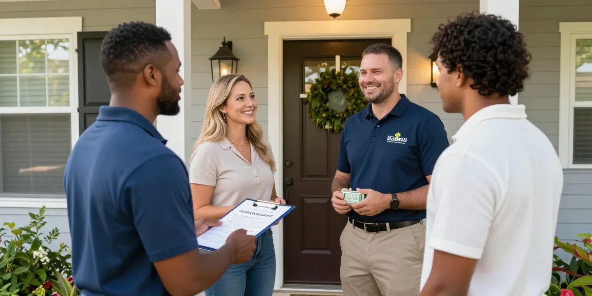 Cash home buyers Johnson City TN working with a homeowner on a seamless process for selling their house quickly.