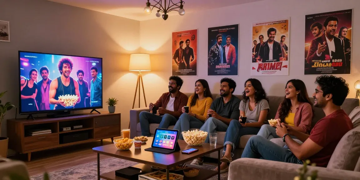 Gathering of friends streaming tried one of the best platform bolly4u renowned entertainment movies in a cozy living room.