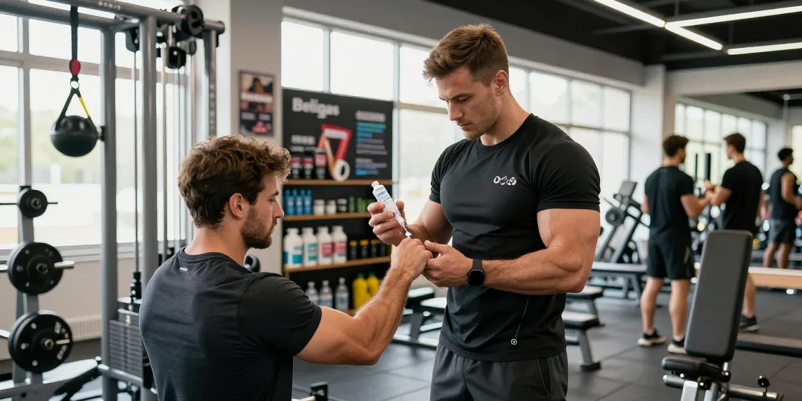 Beligas Shop demonstrating proper injection techniques in a vibrant gym.