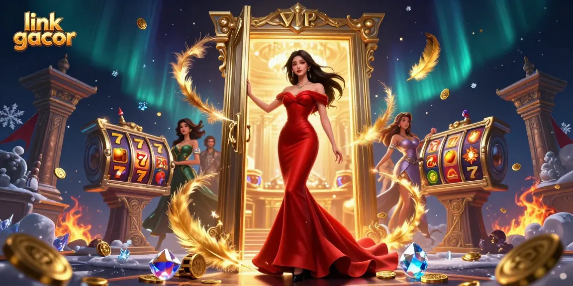 Engage with link gacor in a vibrant casino scene, showcasing thrilling slot gameplay and luxurious ambiance.