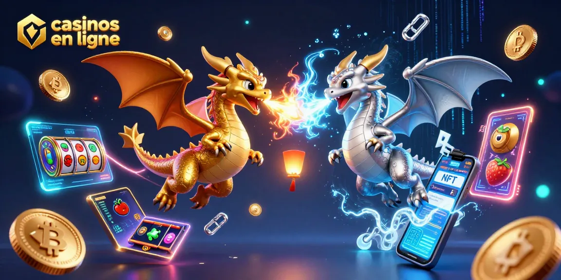 Jouer à des casinos en ligne avec des dragons et des éléments de jeux, tels que des machines à sous.