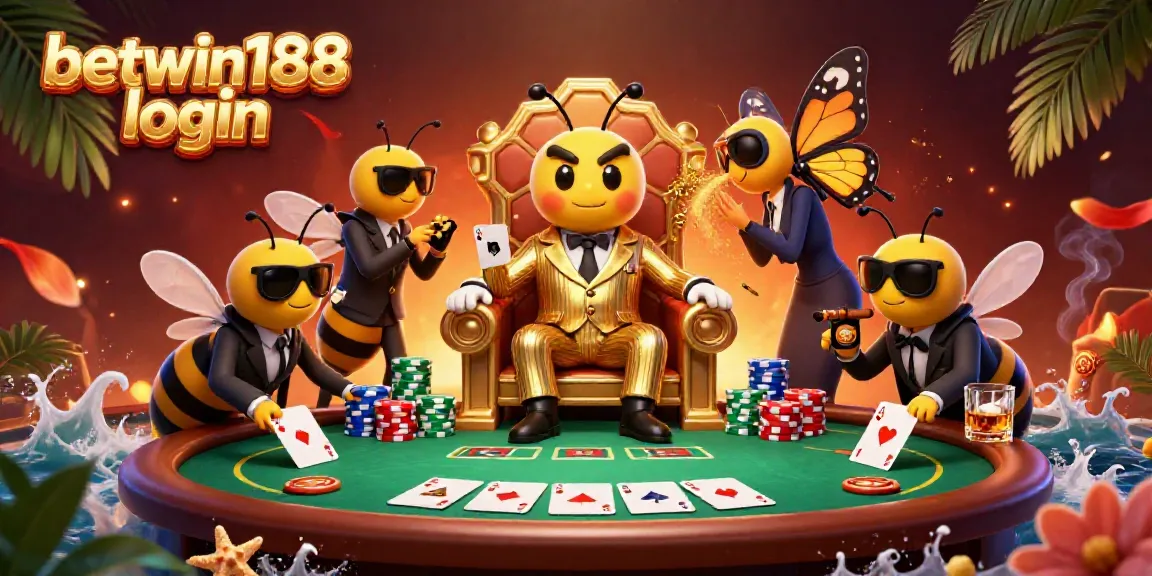 Masuki dunia permainan dengan BETWIN188 login yang aman dan cepat di ilustrasi 3D berwarna-warni.