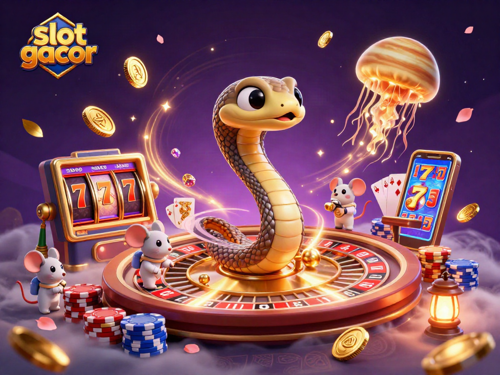 Engage with slot gacor as astronaut mice bet on a cosmic roulette wheel in a cosmic casino.