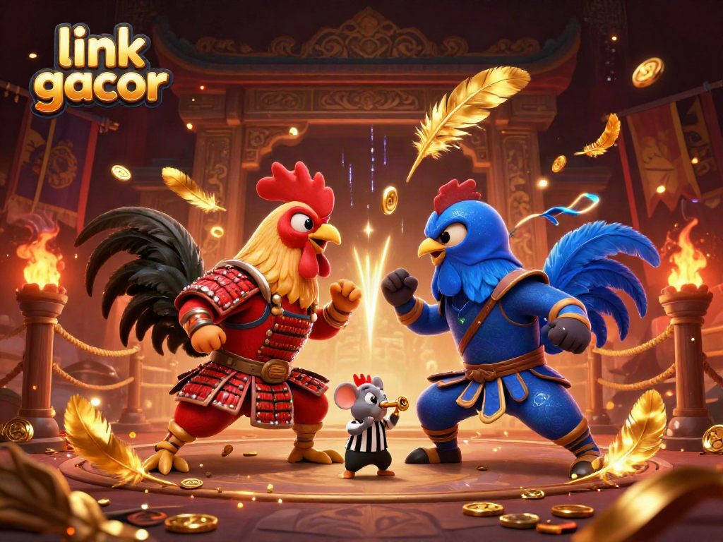 Mengakses link slot gacor dengan mudah, sambil menyaksikan duel ayam 3D yang dramatis di arena pertarungan