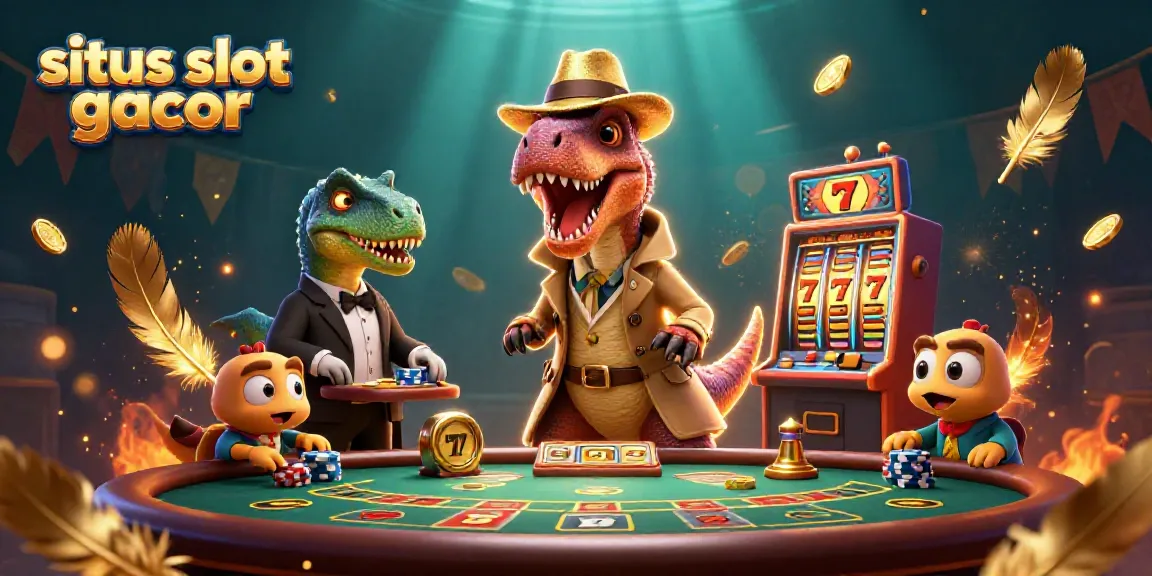Experience the excitement at situs slot gacor with a velociraptor card counter and thrilling game elements.