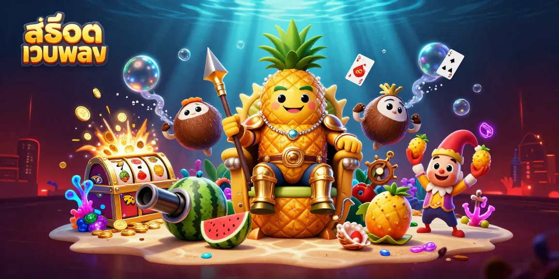 Engage with สล็อตเว็บตรง and explore the vibrant 3D scene of casino action, featuring golden symbols and lively characters.