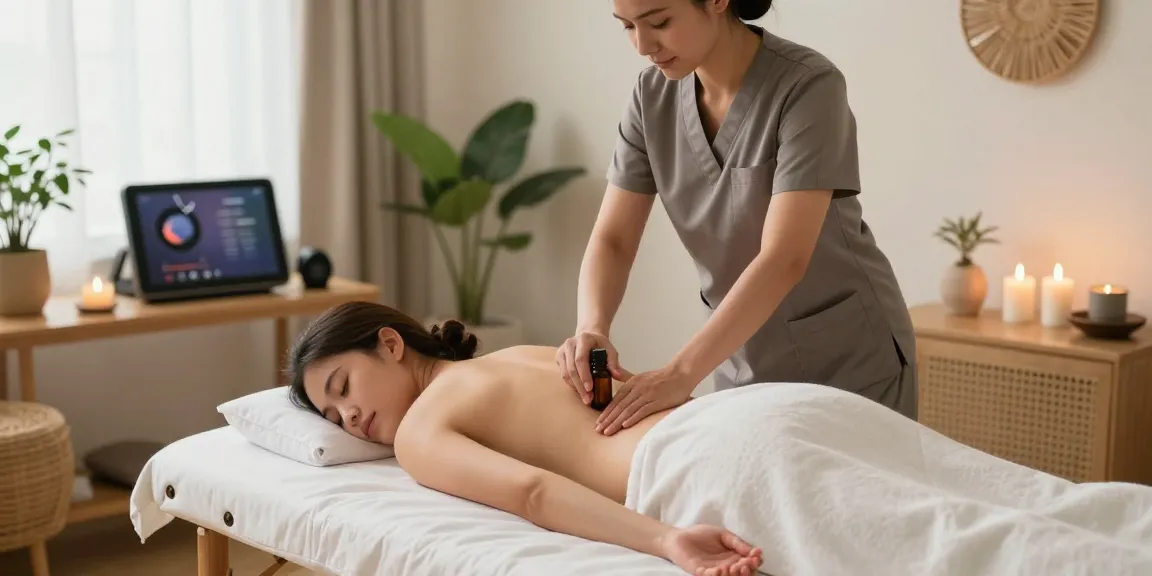 영등포출장안마 전문 마사지 치료를 받고 있는 고객과 치료사