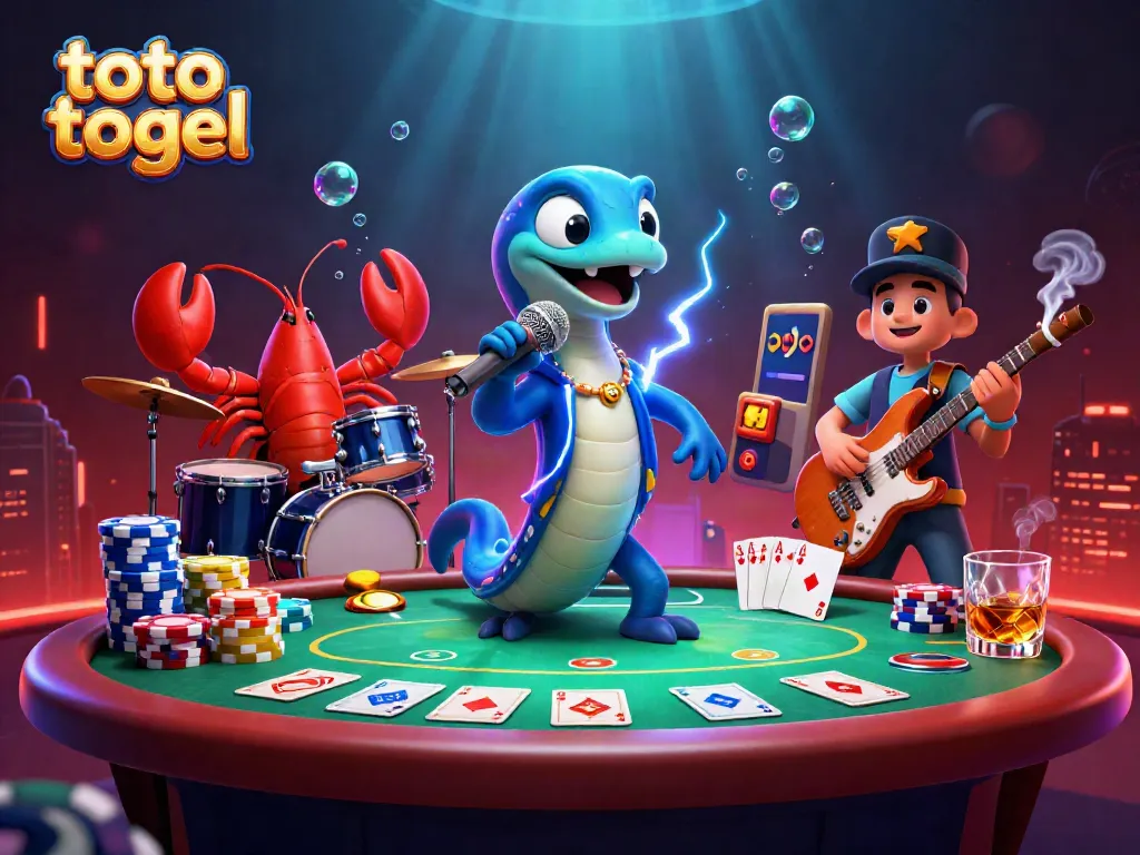 Witness exciting performances at the underwater casino stage with toto togel-themed gaming action and vibrant characters.