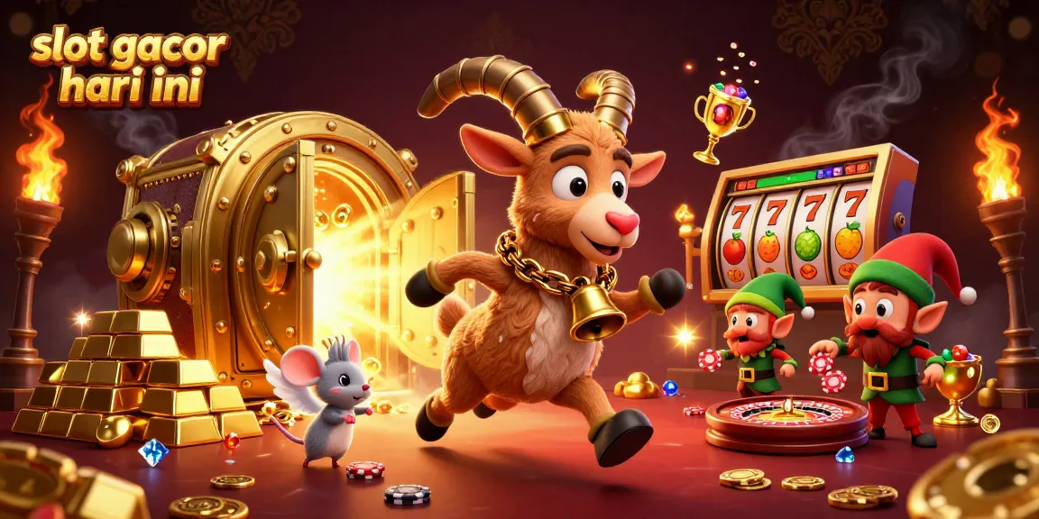 Experience the thrill of slot gacor hari ini with Krampus in a vibrant holiday-horror casino scene.