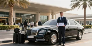 airport chauffeur service at Dubai International Airport with a professional chauffeur and luxury vehicle