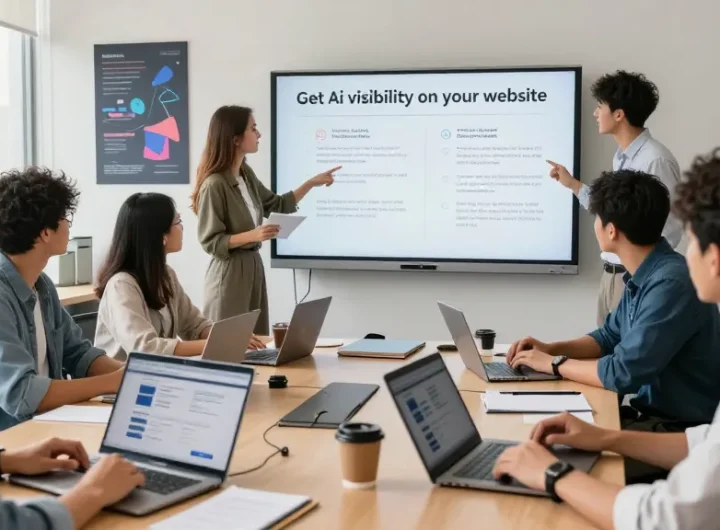 Boost your strategy to Get Ai visibility on your website with professionals analyzing digital marketing.