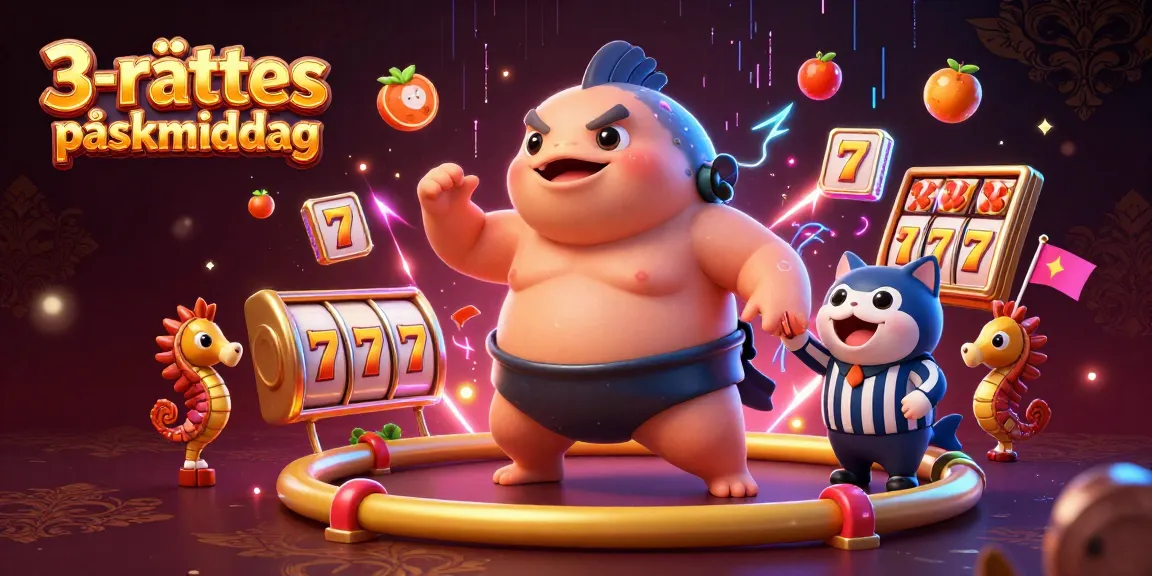 Celebrate 3-rätters påskmiddag with thrilling slots symbols in a vibrant underwater casino scene
