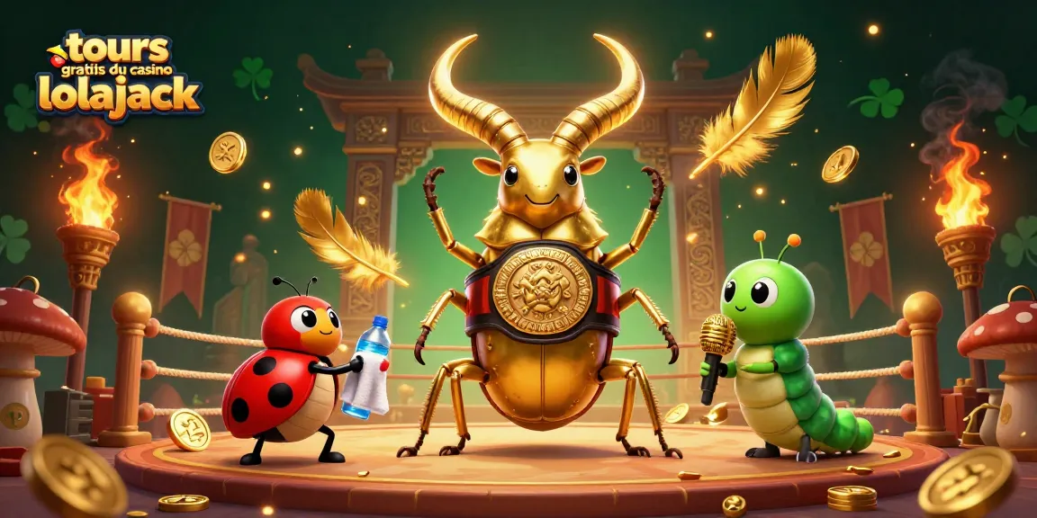 Win free spins at tours gratuits du casino lolajack with an exciting 3D casino illustration.