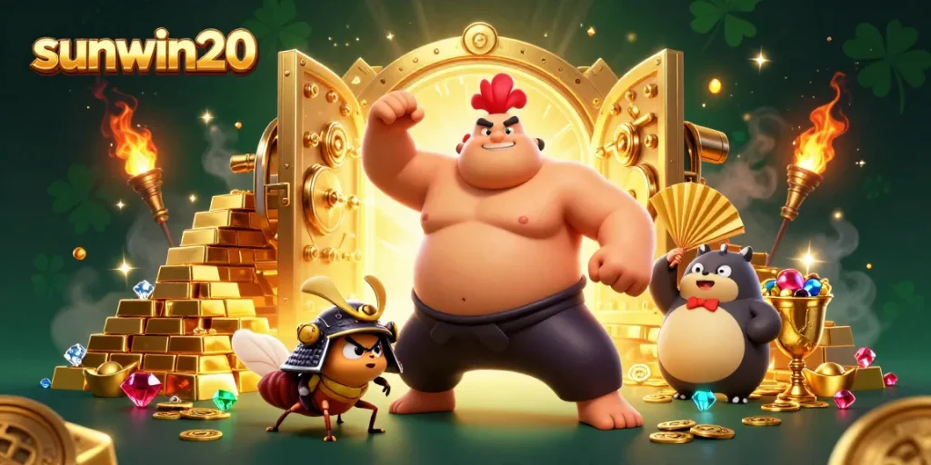 Experience thrilling wins at sunwin20 with vibrant 3D casino elements and dynamic characters.