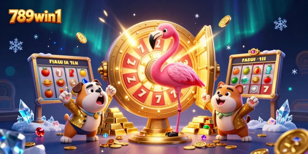 Experience thrilling wins at 789win1 with a vibrant casino illustration featuring exciting game elements.