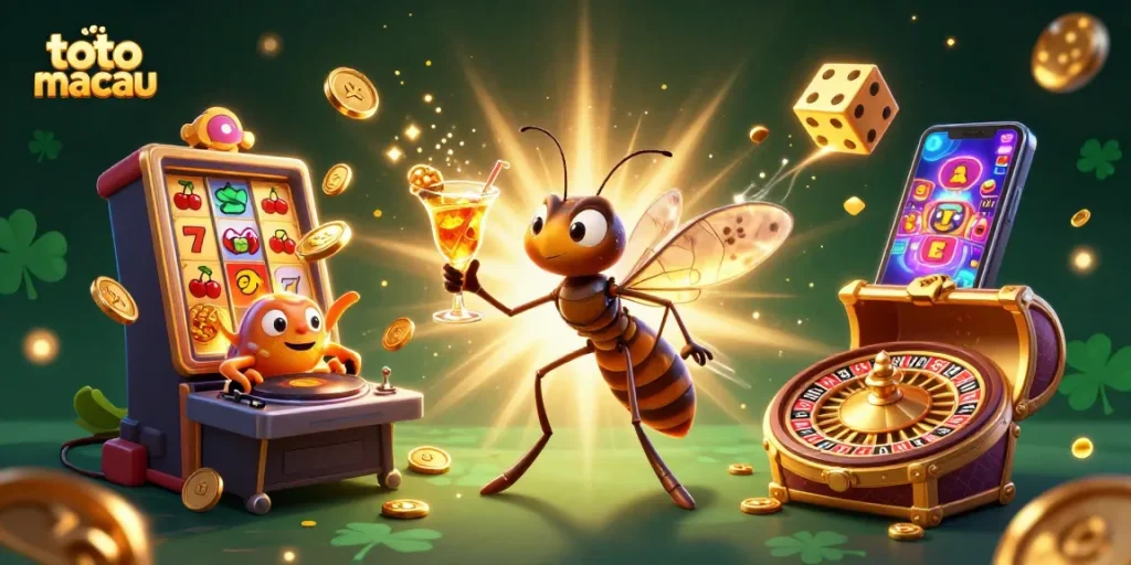 Meriahkan permainan toto macau dengan gambar karakter kasino unik dan slot mesin yang mengagumkan.