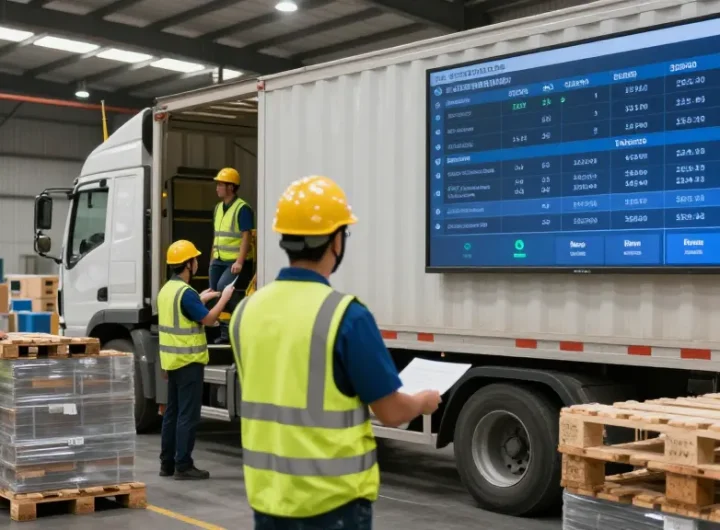 LKW Spedition in Dortmund: Effiziente Logistikszene mit Lagerung und Transport.